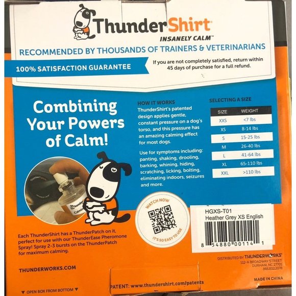 Thundershirt Classic Dog Anxiety XS - Picture 2 of 4